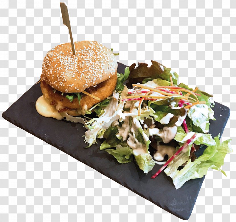 Slider Vegetarian Cuisine Veggie Burger Hamburger Salmon - American Food - Le Week Transparent PNG