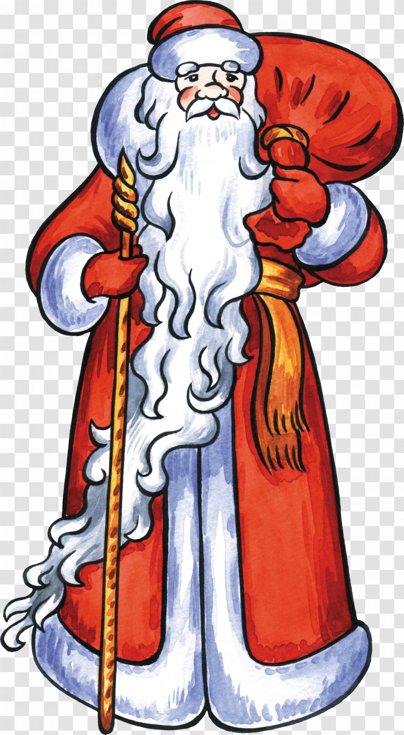 Ded Moroz Snegurochka Santa Claus Ziuzia Drawing - Rudolph Transparent PNG