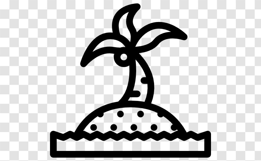 Beach Clip Art - Black And White Transparent PNG