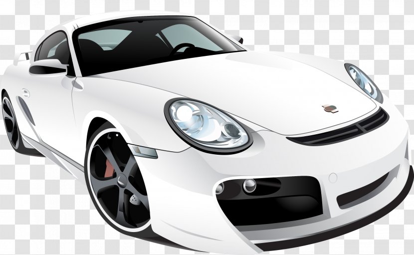 Porsche 911 Carrera GT 356 - Technology - Cartoon White Sedan Transparent PNG