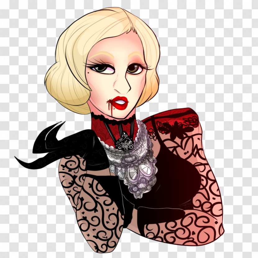 Lady Gaga American Horror Story: Hotel Art Drawing - Flower - Cartoon Aestheticism Transparent PNG