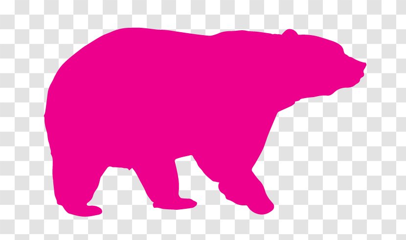 Bear AutoCAD DXF Computer File - Magenta Transparent PNG