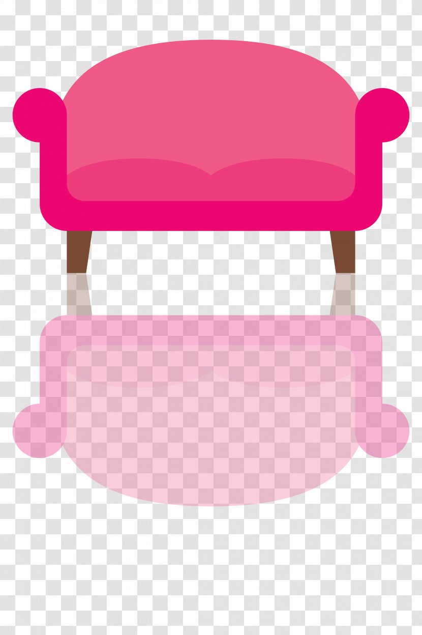 Couch Furniture Clip Art - Behind The Sofa - Vector Rose Transparent PNG