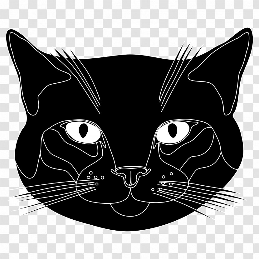 Online Chat Cat Adrien Agreste Clip Art - Black And White Transparent PNG
