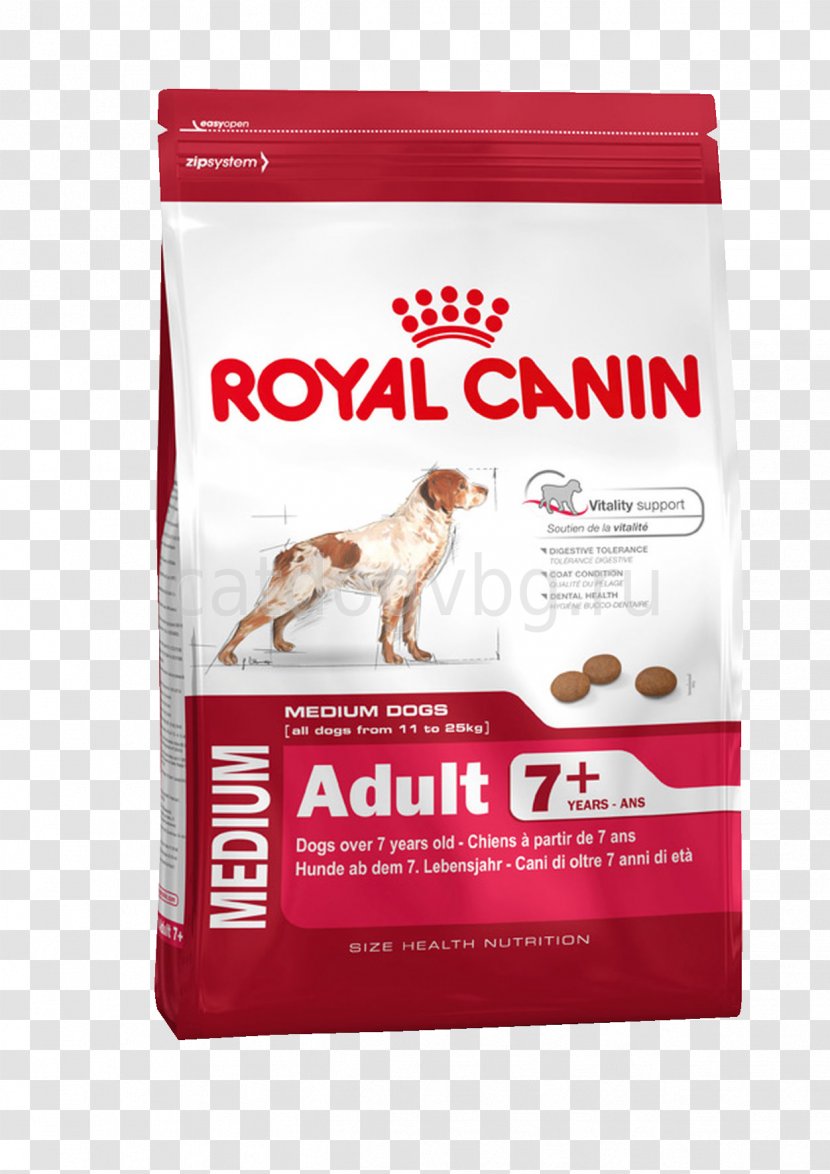 Dog Food Puppy Royal Canin Medium Adult +7 Junior Transparent PNG