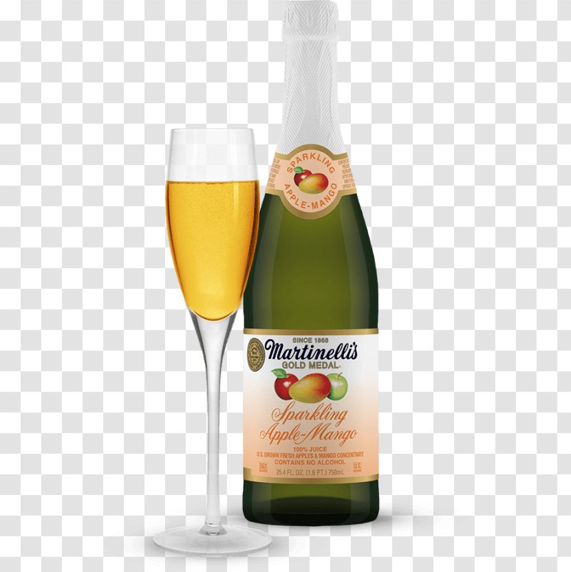 Champagne Juice Apple Cider Sparkling Wine - Glass Bottle Transparent PNG
