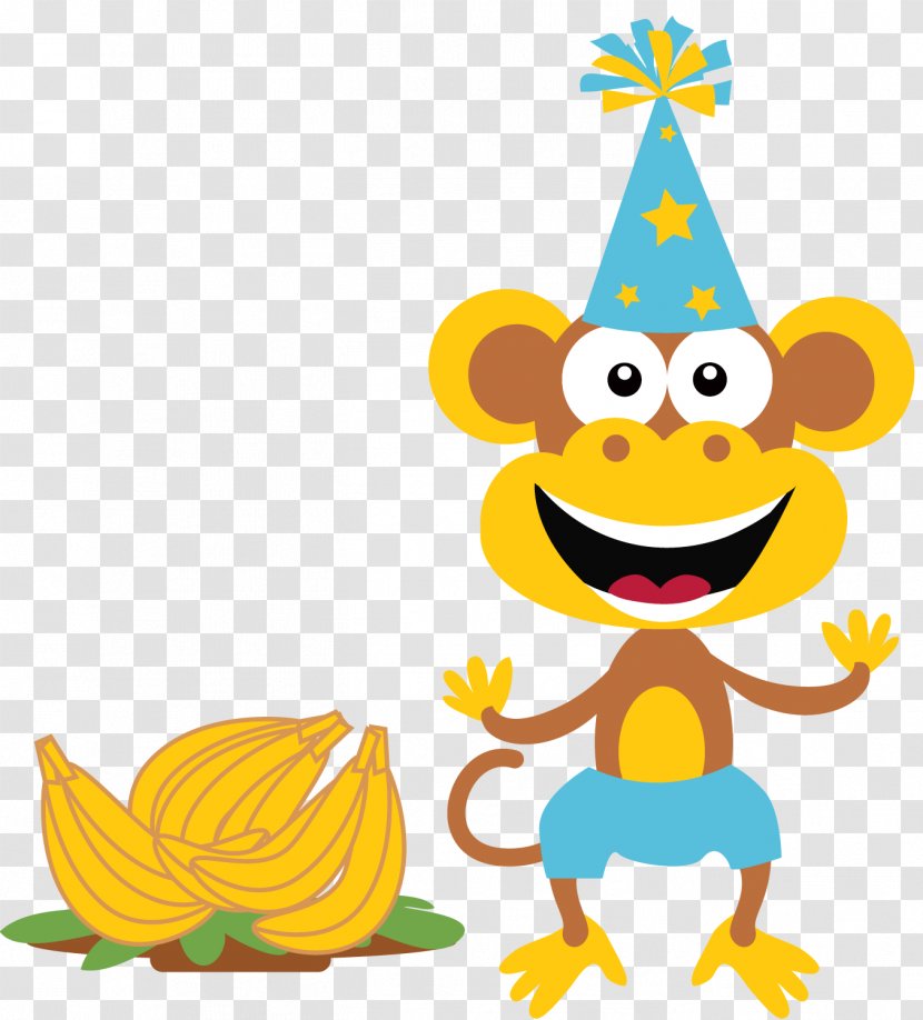 Clip Art - Yellow - Party Monkey Cliparts Transparent PNG