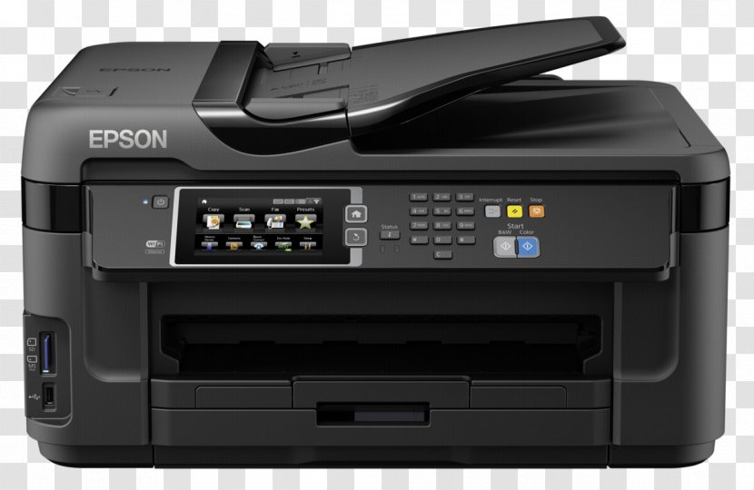 Multi-function Printer Epson WorkForce WF-7610 Inkjet Printing - Business Transparent PNG