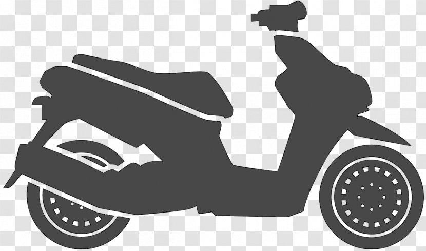Car Wheel Motor Vehicle Motorcycle Accessories - Scooter - Black White M Transparent PNG