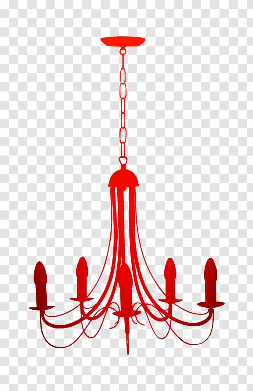 Chandelier Ceiling Fixture Product Design Line - Red - Interior Transparent PNG