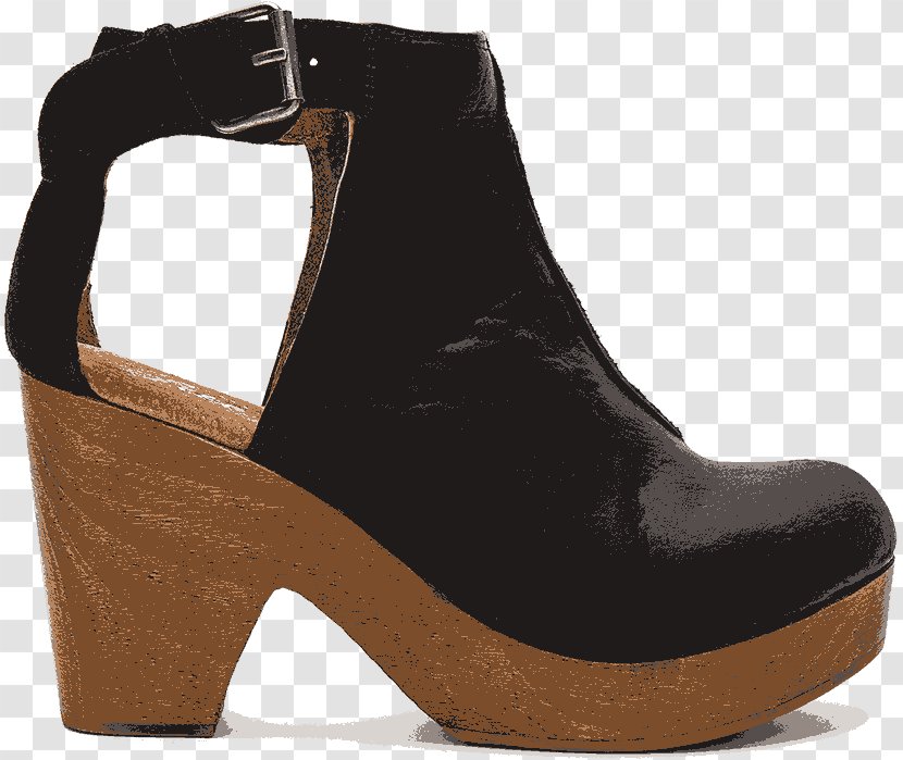 Suede Heel Boot Shoe - Outdoor - Free,People Hollow Heels Transparent PNG