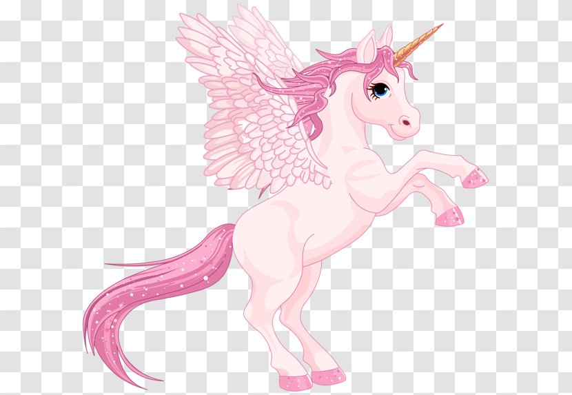 Mount Helicon Unicorn Pegasus Clip Art - Pink Cartoon Transparent PNG