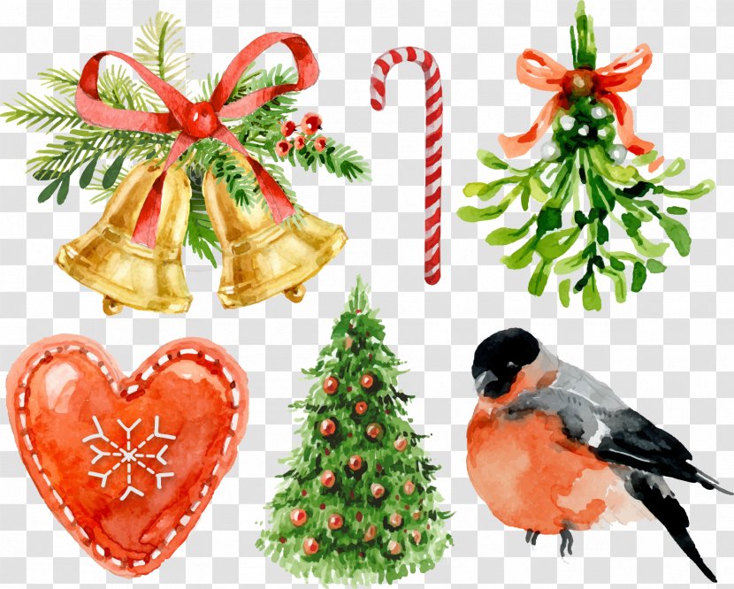 Computer File - Christmas Ornament - Bells And Birds Transparent PNG