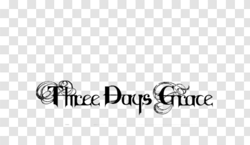Three Days Grace Logo Pain (+ Acoustic) - Monochrome - Single Font Transparent PNG