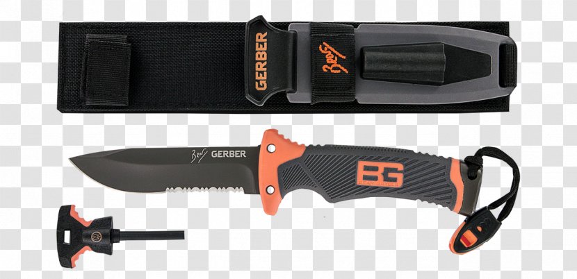 Knife Gerber Gear 31-001901 Bear Grylls Ultimate Pro Serrated Blade - Hunting Transparent PNG