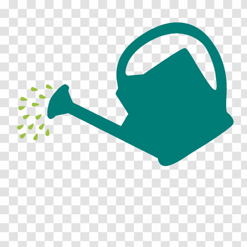Watering Can Green Turquoise Logo Transparent PNG