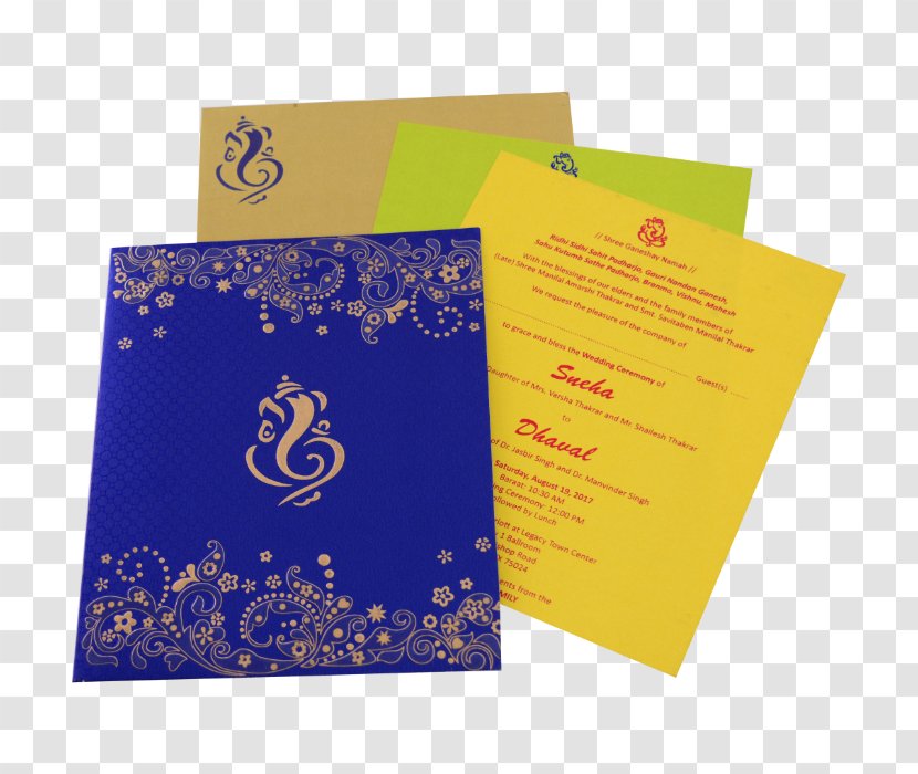 Paper Font - Blue - Hindu Wedding Cards Transparent PNG