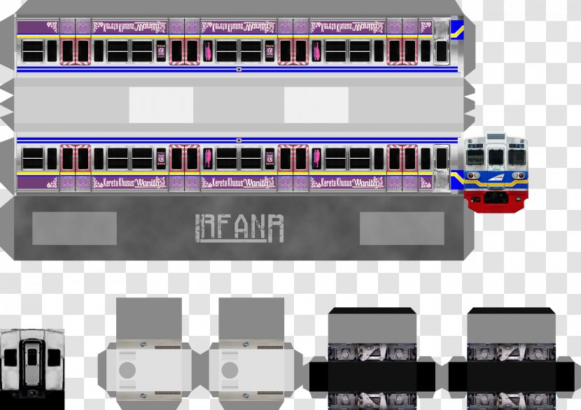 Kereta Commuter Indonesia Train Standard Paper Size Model - Brand Transparent PNG