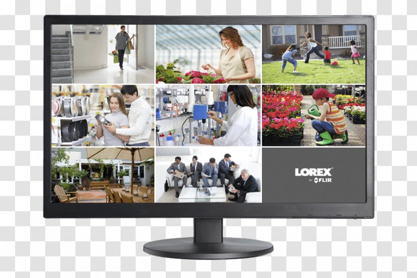 Computer Monitors Closed-circuit Television Lorex Technology Inc Wireless Security Camera Liquid-crystal Display - Flat Panel Transparent PNG