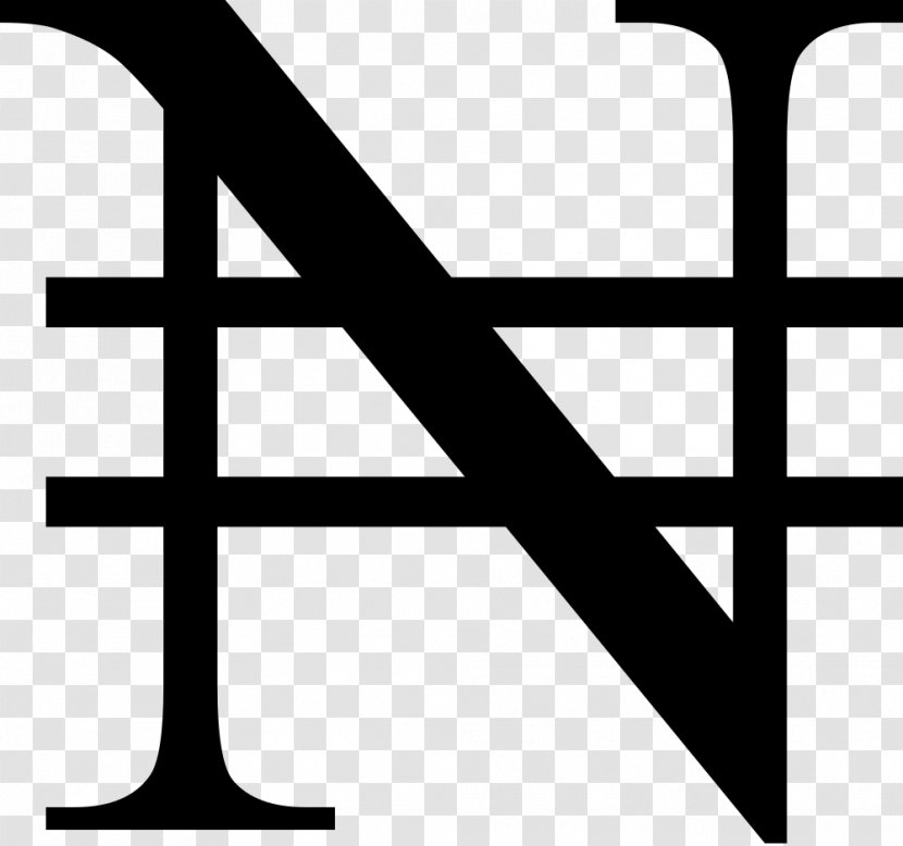 Nigerian Naira Sign Currency Symbol Bank - Monochrome - Abroad Vector Transparent PNG