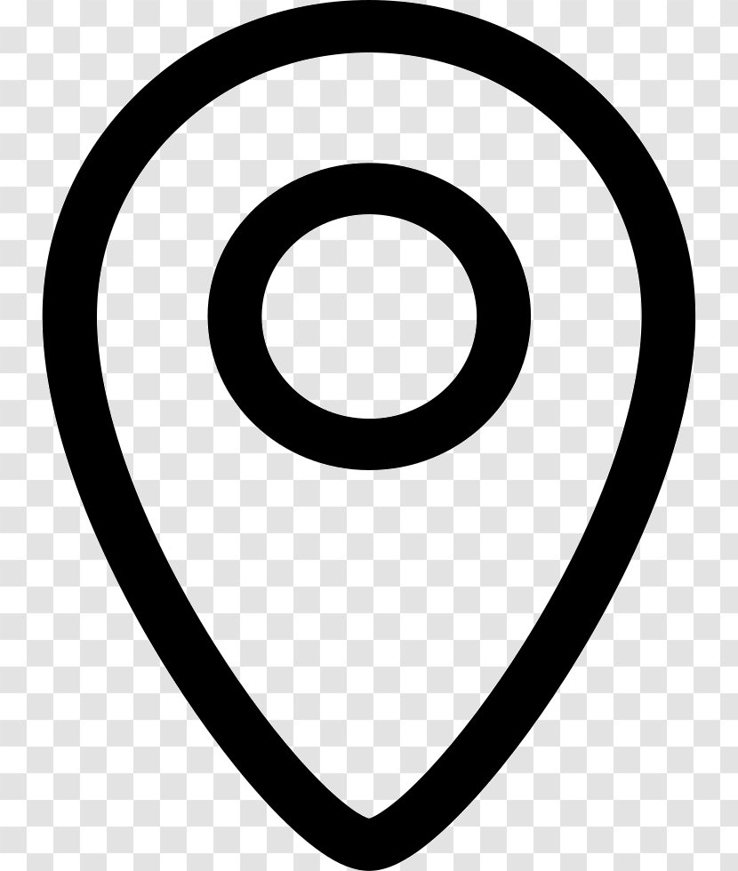 Map Marker - Location - Black And White Transparent PNG