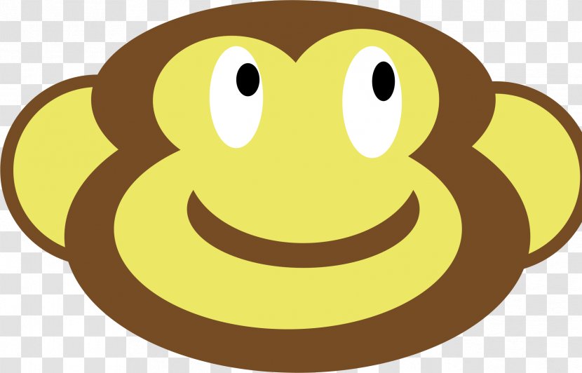 Snout Smiley Clip Art - Yellow - Monkey Clipart Transparent PNG