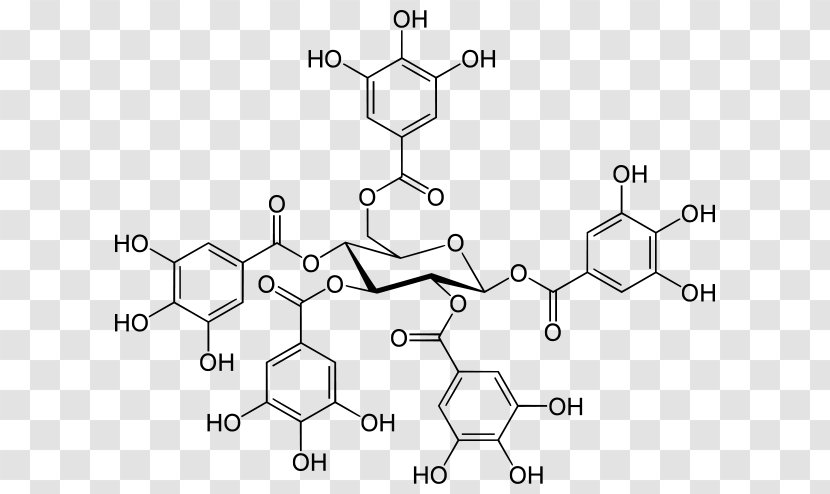1,2,3,4,6-Pentagalloyl Glucose Gallotannin Pentagaloil Glukoza Glucogallin - Auto Part - Punica Granatum Transparent PNG