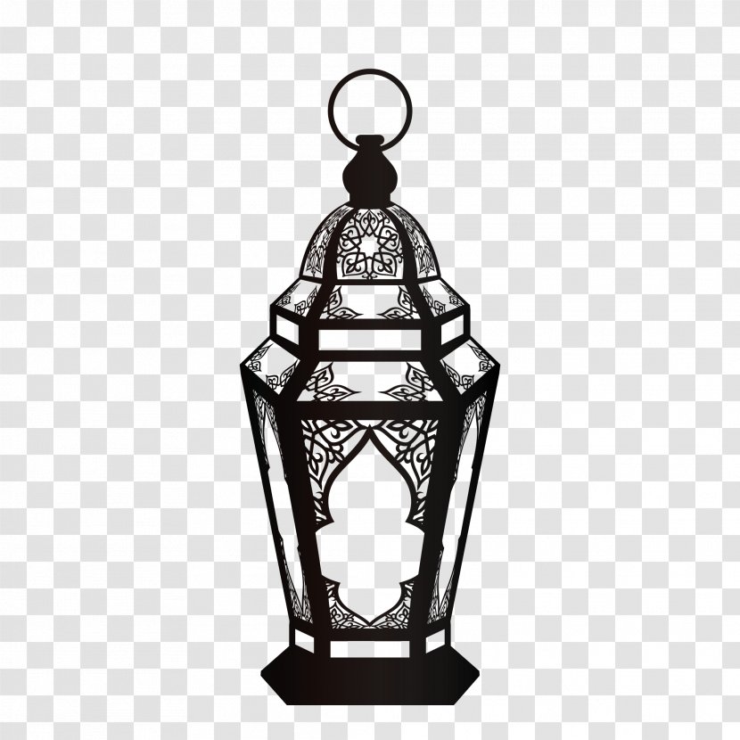 Quran Ramadan Islam Fanous Muslim - Black Religious Lamp Ornaments Transparent PNG