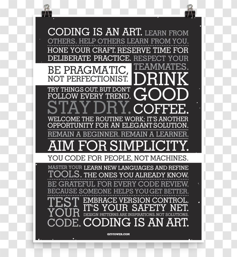 The Motivation Manifesto Computer Software Developer Engineering - Poster - Dual 12 Posters Transparent PNG