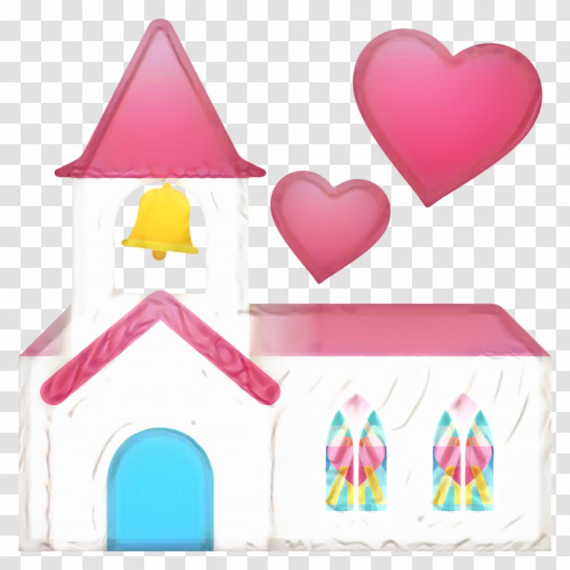 Heart Emoji Background - Pink Church Transparent PNG