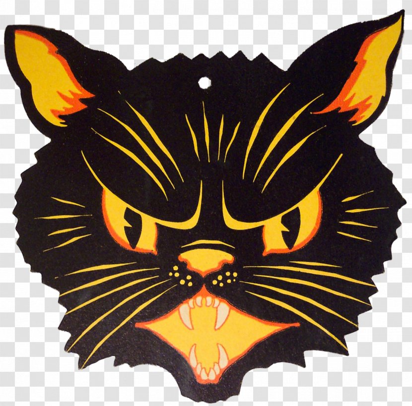 Black Cat Halloween - Mask Transparent PNG
