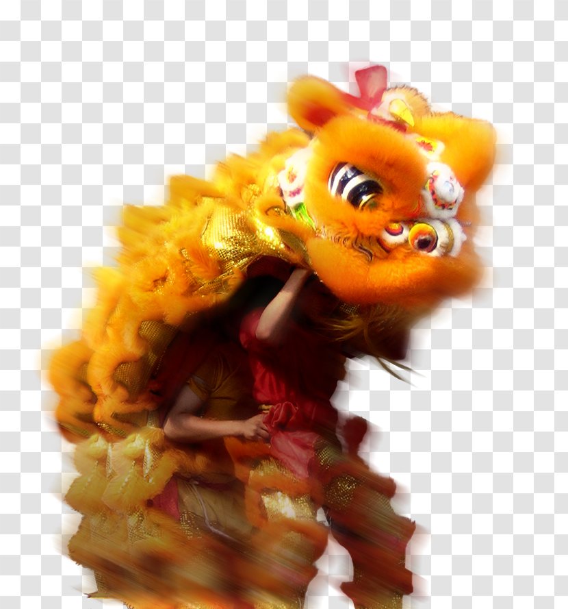Lion Dance Chinese New Year Festival - Orange - Element Transparent PNG