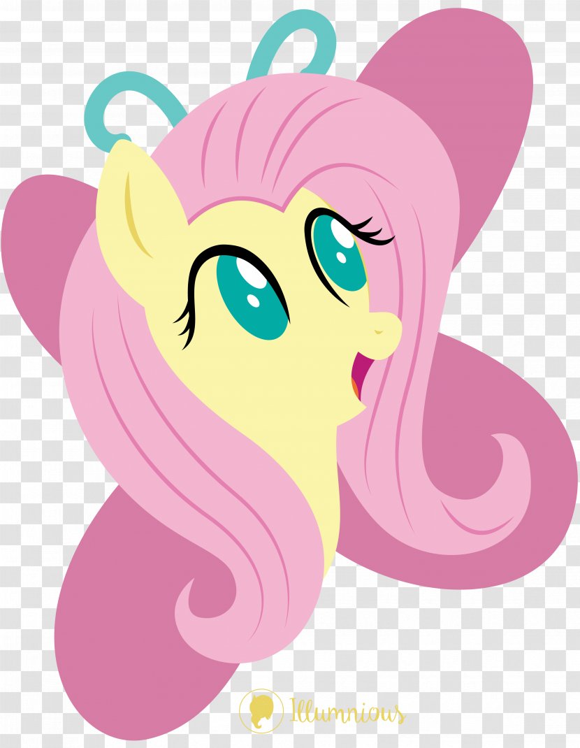 Fluttershy Horse DeviantArt Pony - Silhouette Transparent PNG