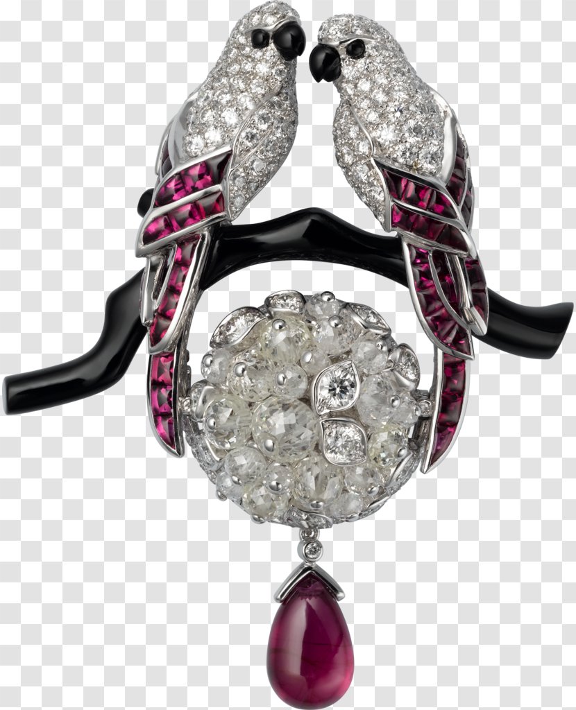 Ruby Cartier Earring Brooch Jewellery - Ring - Creative Jewelry Transparent PNG