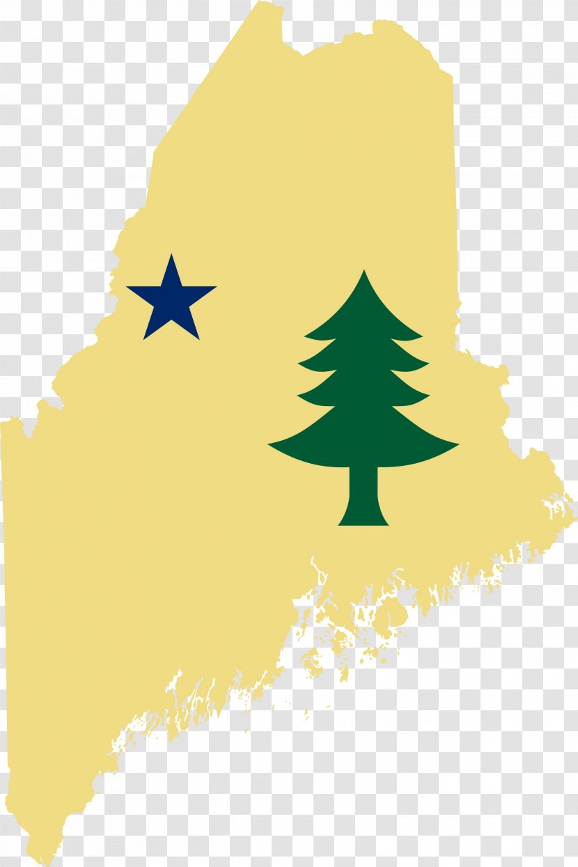 Flag Of Maine Portland Augusta State - Vexillology - Main Map Transparent PNG