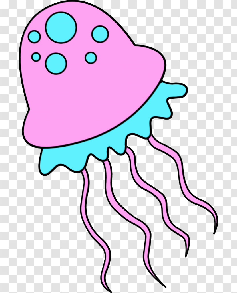 Jellyfish Royalty-free Cartoon Drawing Black And White Transparent PNG