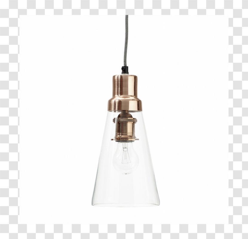 Light Fixture Pendant Lamp Glass Hübsch - Metal Transparent PNG
