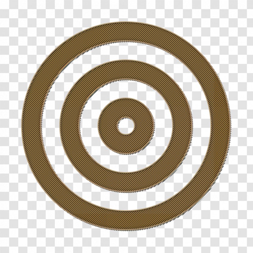 Aim Icon Goal Target - Spiral - Symbol Beige Transparent PNG