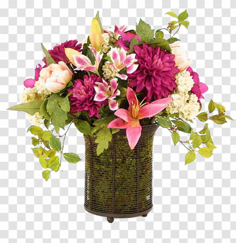 Floral Design Flower Bouquet Vase - Tulip - Retro Transparent PNG