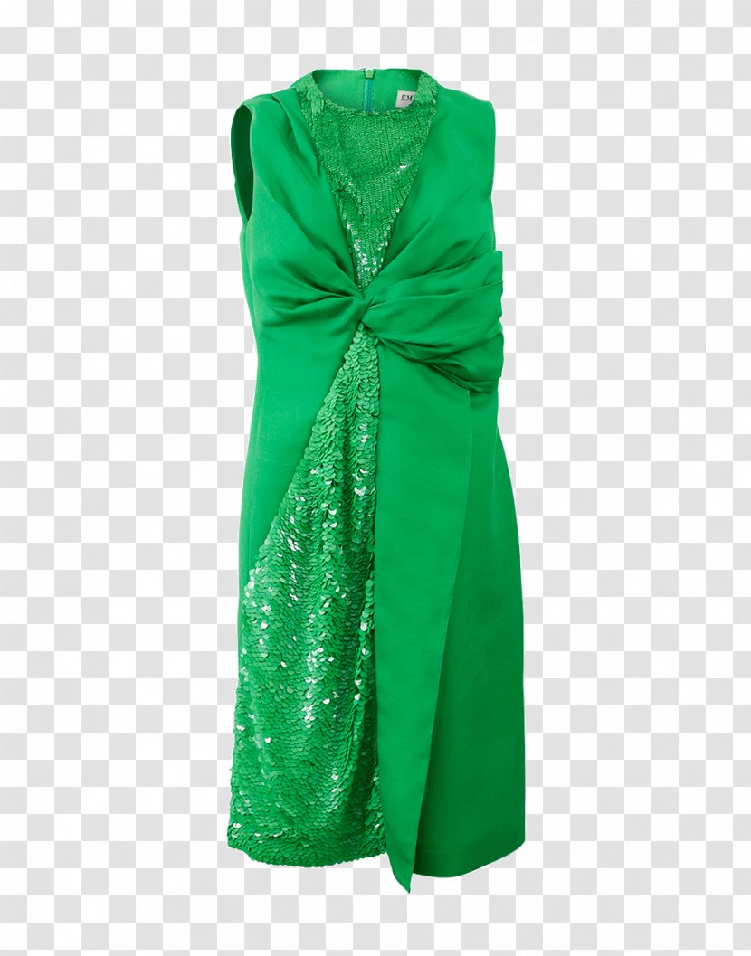 Cocktail Dress Designer Satin - Green Transparent PNG