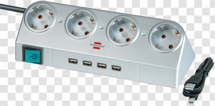 Laptop USB Power Strips & Surge Suppressors AC Plugs And Sockets Electrical Switches - Desktop Computers Transparent PNG