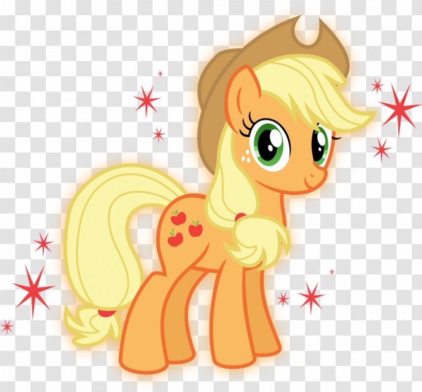 Applejack Pinkie Pie Pony Rainbow Dash Rarity - Yellow - My Little Transparent PNG
