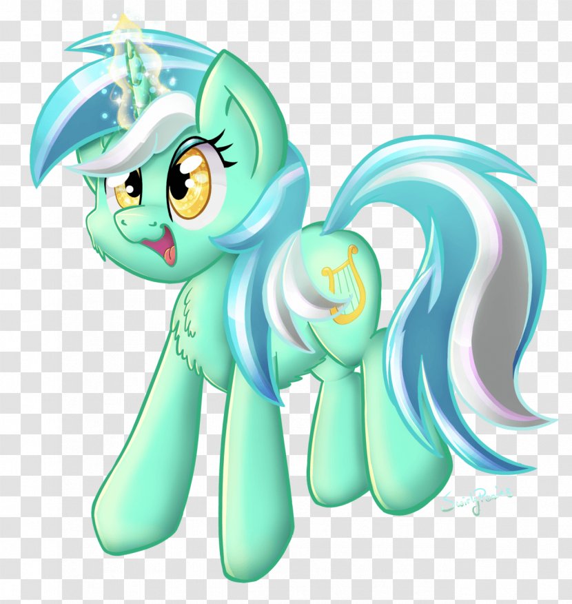 Horse Cartoon Green Computer - Legendary Creature Transparent PNG