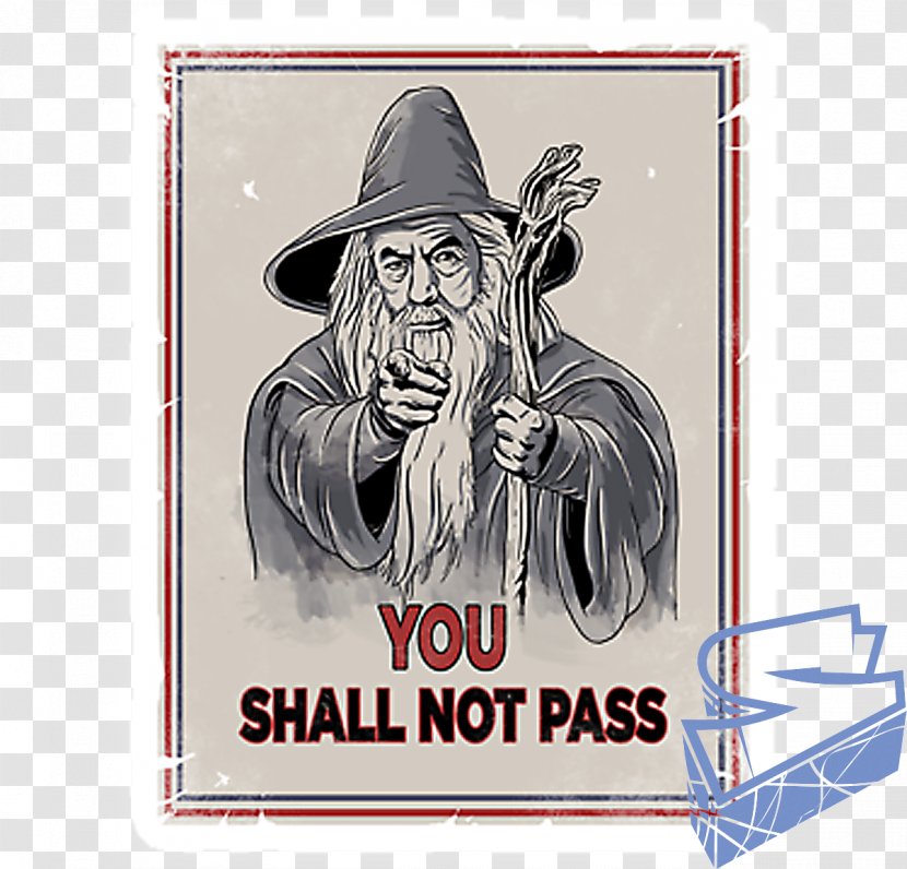Gandalf The Lord Of Rings T-shirt Poster Hobbit - Desolation Smaug - Wanted Transparent PNG