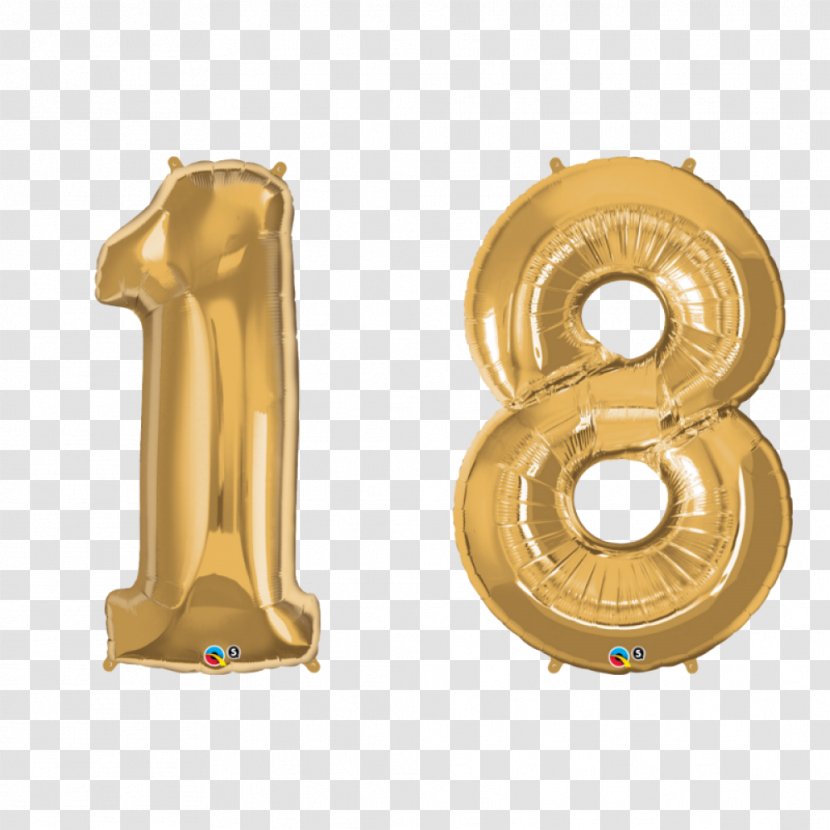 Balloon Gold Number Shape Quantity - Leaf Transparent PNG