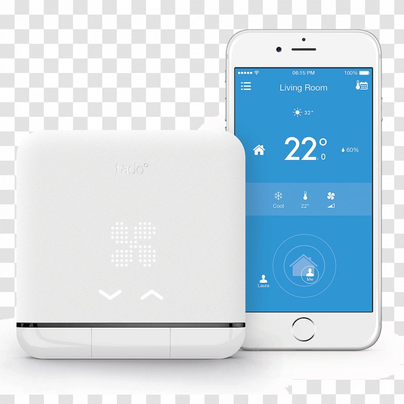 Tado - Ipod - Intelligent ClimatisationGeolocalisation Control With Mobile App For IPhone, Android And Windows Phone., White, Tado3 Tado° Smart AC V2 Radiator Thermostat Heat PumpApple Watch Transparent PNG