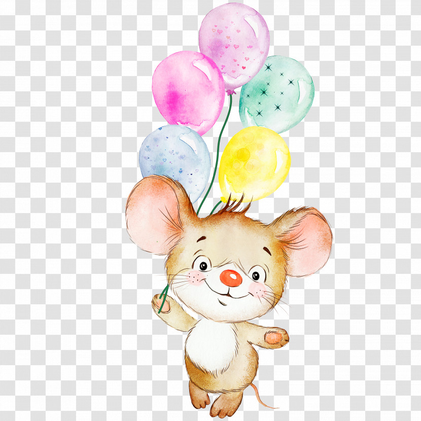 Balloon Stuffed Animal Computer Mouse Party Infant Transparent PNG