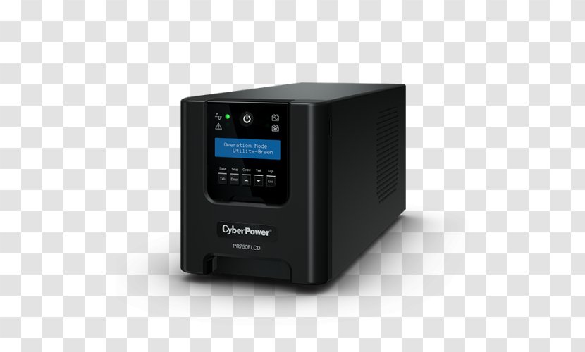 CyberPower Professional Tower PR3000ELCDSL Line-interactive UPS Series PR1000ELCD - Data Storage Device - 900 Watt- 12 Ah PR750ELCD 750VA 6AC Outlet(s) Black Uninterruptible Power Supply (UPS) PRO 1000VA UOthers Transparent PNG