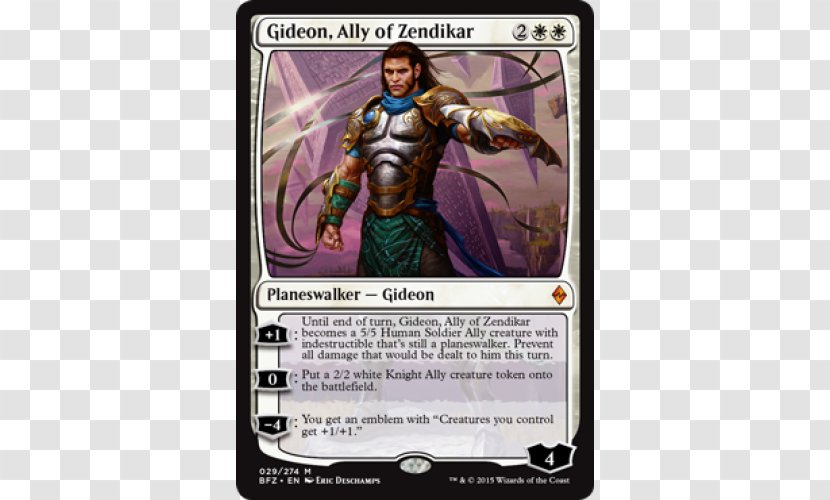 Magic: The Gathering Battle For Zendikar Gideon, Ally Of Collectible Card Game - Action Figure Transparent PNG