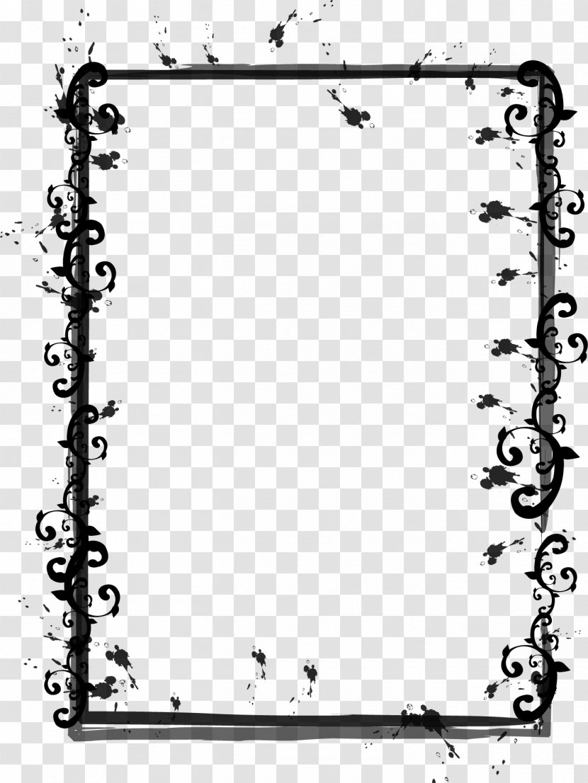 Picture Frames Brush Drawing - Black And White - Access Denied Transparent PNG